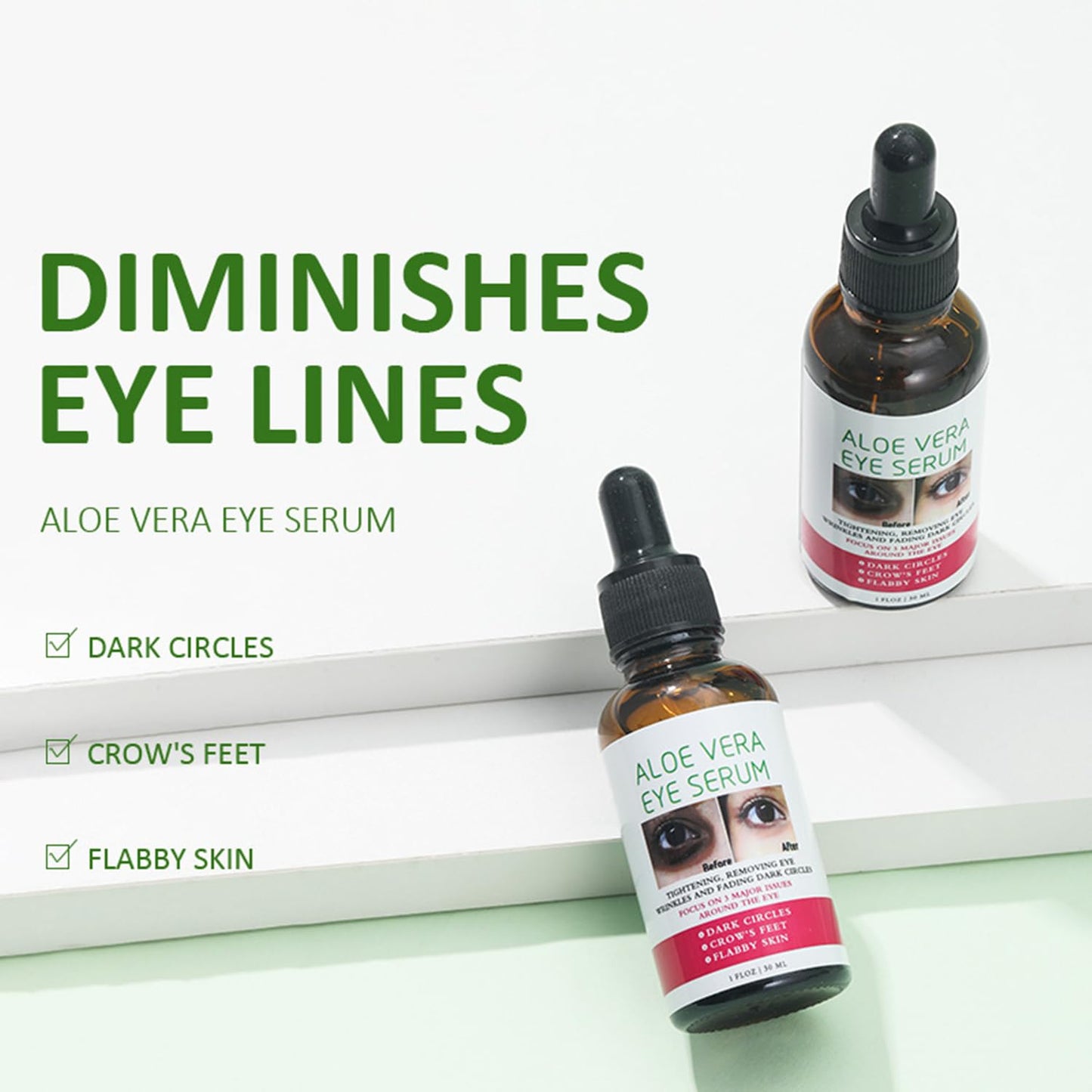 Aloe Vera Eye Serum (30ml) – ✨ Fades Eye Dark Circles, Wrinkles & Fine Line
